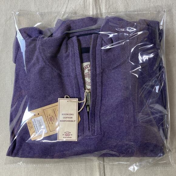 Fat Face Airlie Jumper Mens 2XL XXL Quarter Zip Mock Pullover Sweater Heavy - Picture 1 of 16